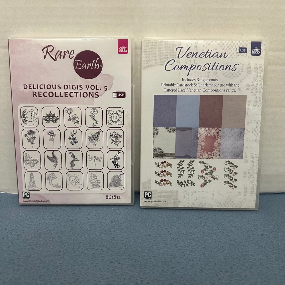My Craft Studio Rare Earth Delicious Digis Vol 5 & Venetian Compositions USB Set